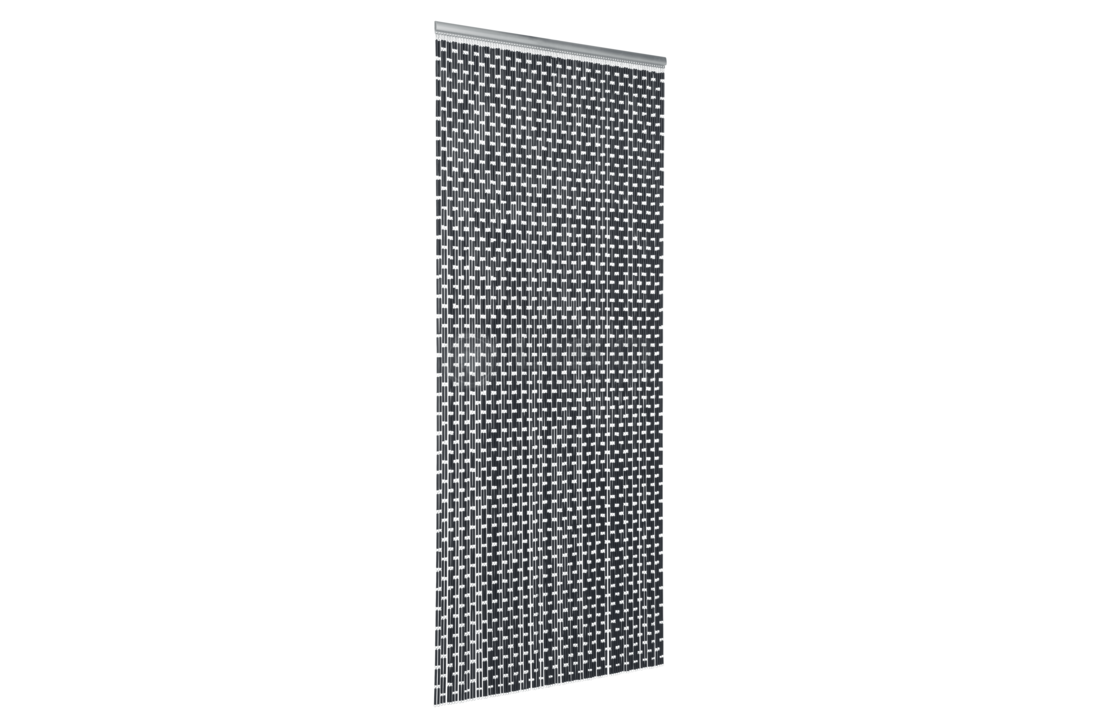 Fliegenvorhang standardmaße Liso ® Anthrazit ✔ Gebrauchsfertig 100 x 232 cm
