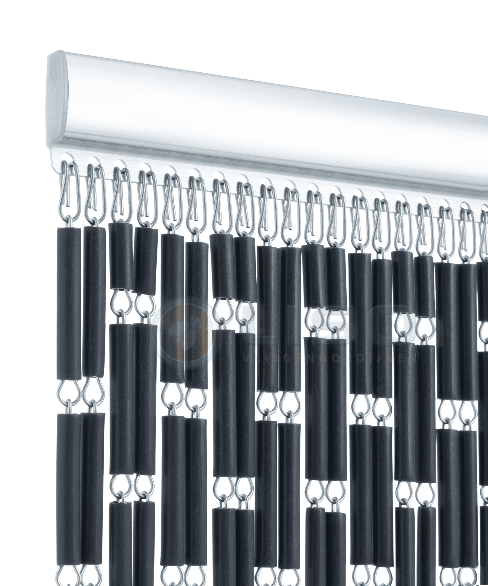 Vliegengordijn op Maat Liso ® Antraciet ✔ Kant en Klaar 100 x 232 cm