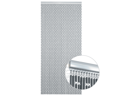 Vliegengordijn op Maat Liso ® Antraciet ✔ Kant en Klaar 100 x 232 cm