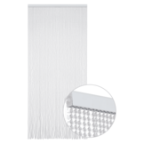 Vliegengordijn Ibiza ® Kunststof Wit / Transparant - Kant en Klaar 100x215 cm