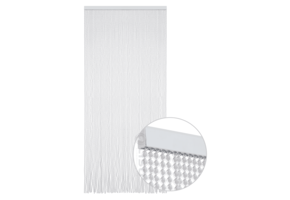 Vliegengordijn Ibiza ® Kunststof Wit / Transparant - Kant en Klaar 100x230 cm