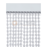 Vliegengordijn Ibiza ® Kunststof Wit / Transparant - Kant en Klaar 100x260 cm