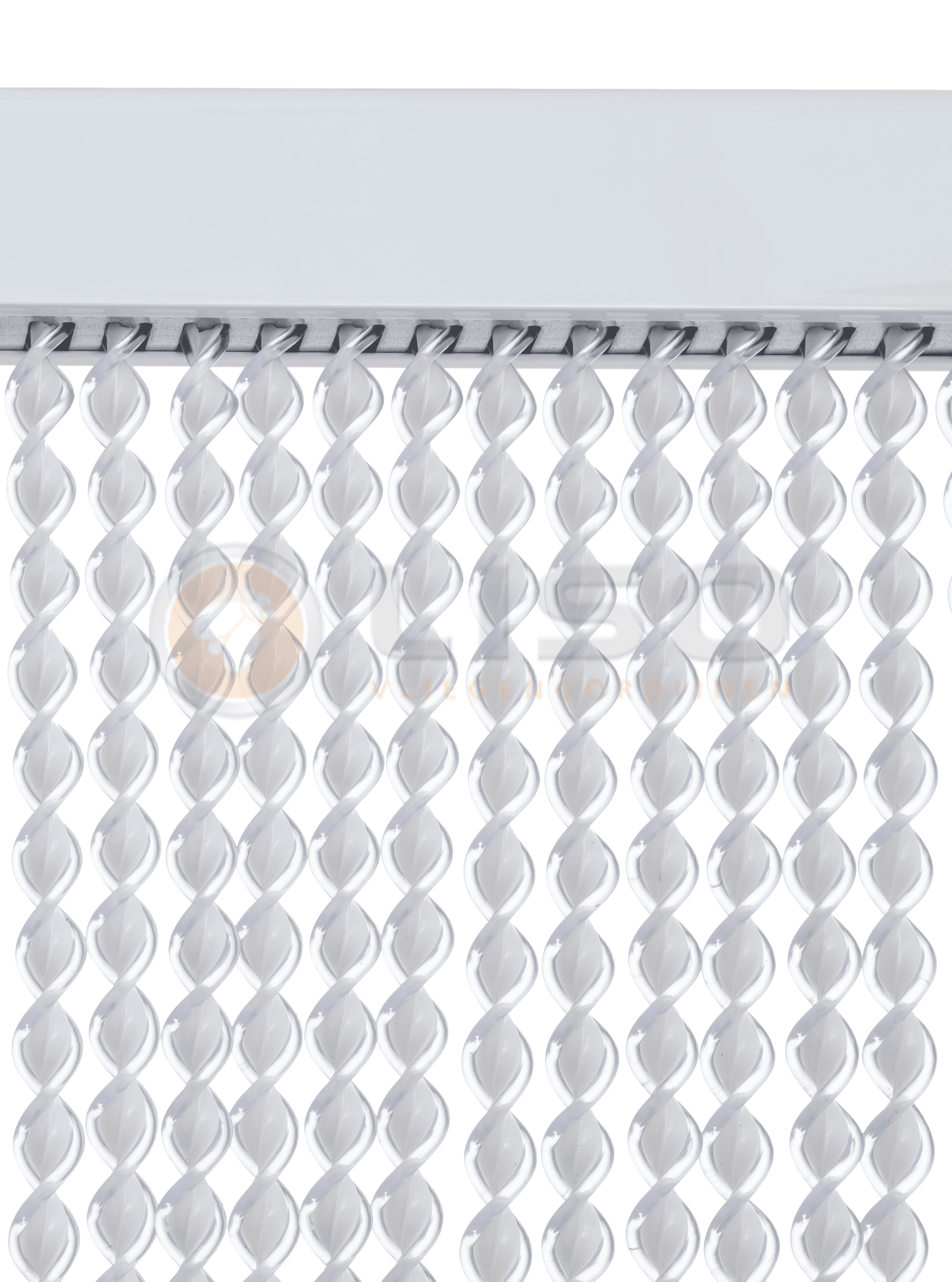 Vliegengordijn Ibiza ® Kunststof Wit / Transparant - Kant en Klaar 100x260 cm