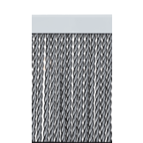 Vliegengordijn Aragon ® Kunststof Transparant / Zwart - Kant en Klaar 95x210 cm