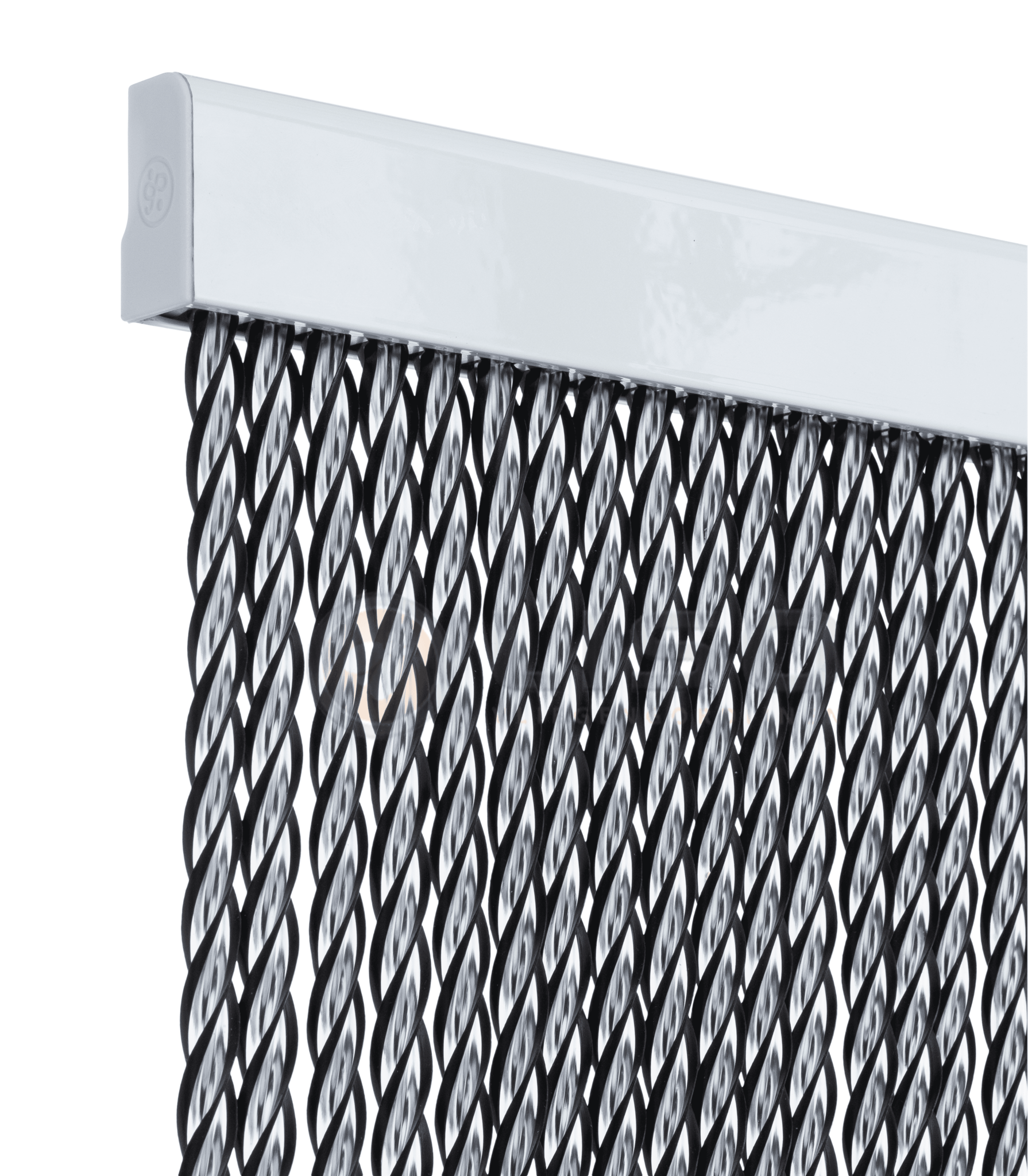 Vliegengordijn Aragon ® Kunststof Transparant / Zwart - Kant en Klaar 100x215 cm