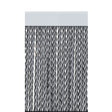 Vliegengordijn Aragon ® Kunststof Transparant / Zwart - Kant en Klaar 100x215 cm