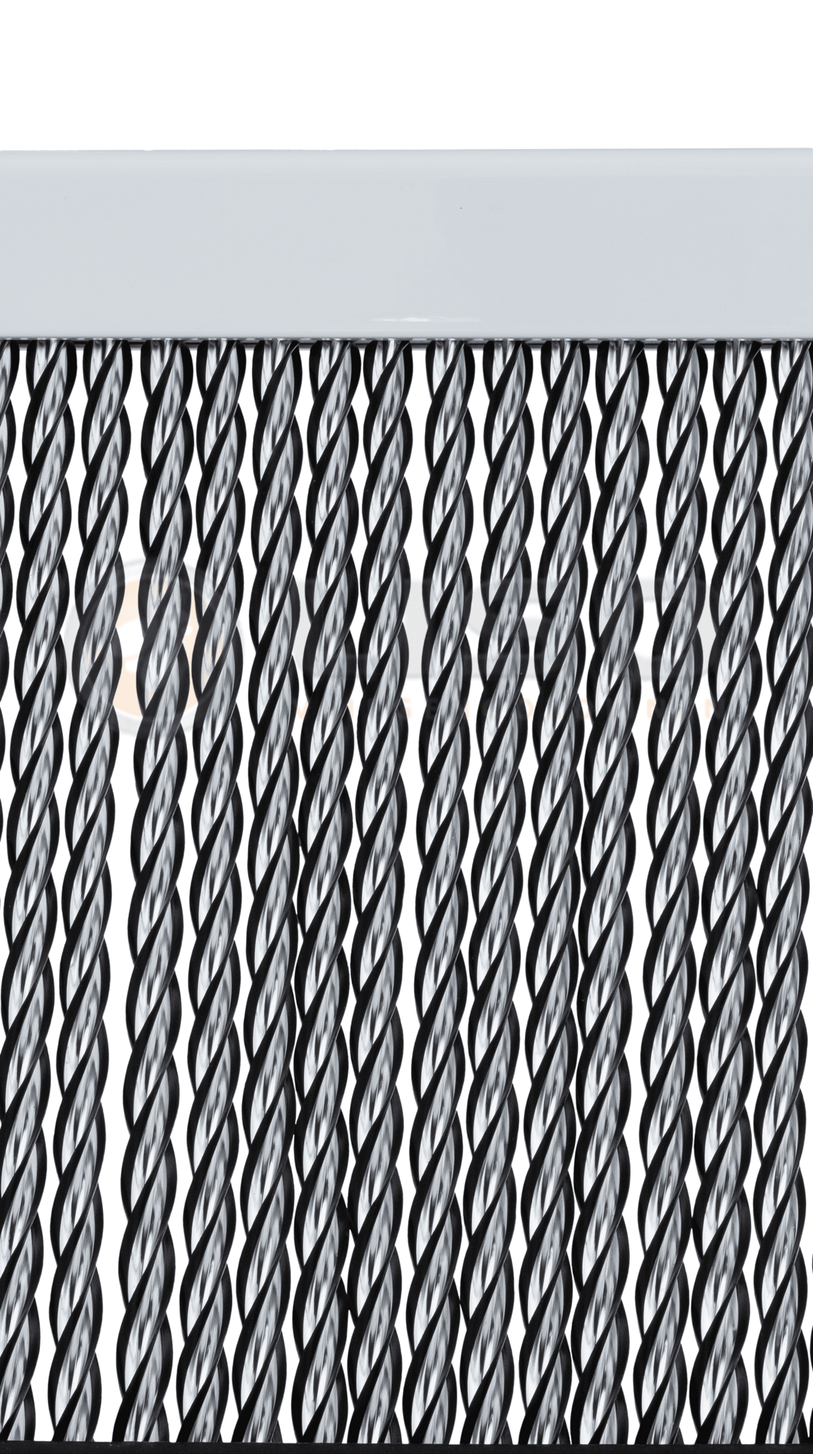 Vliegengordijn Aragon ® Kunststof Transparant / Zwart - Kant en Klaar 100x215 cm