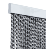 Vliegengordijn Aragon ® Kunststof Transparant / Zwart - Kant en Klaar 100x260 cm