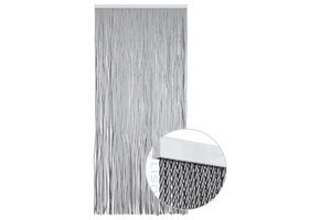 Vliegengordijn Aragon ® Kunststof Transparant / Zwart - Kant en Klaar 100x260 cm