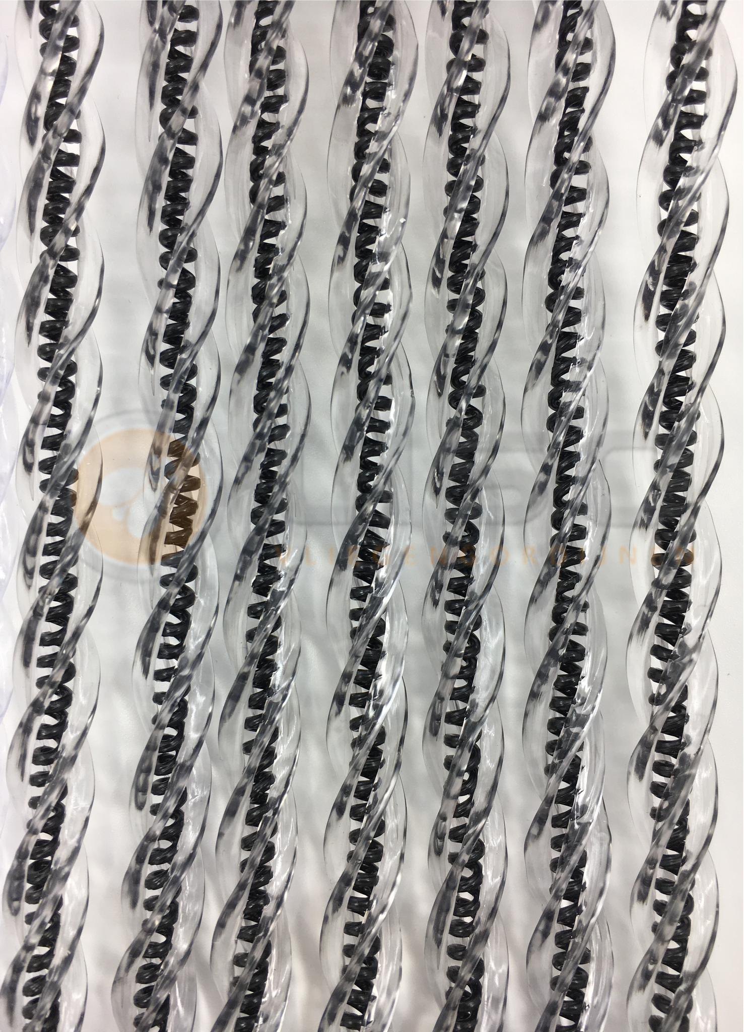 Vliegengordijn Helena / Manacor ® Kunststof Transparant / Zwart - Kant en Klaar 95x210 cm