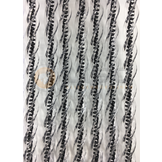 Vliegengordijn Helena / Manacor ® Kunststof Transparant / Zwart - Kant en Klaar 100x215 cm