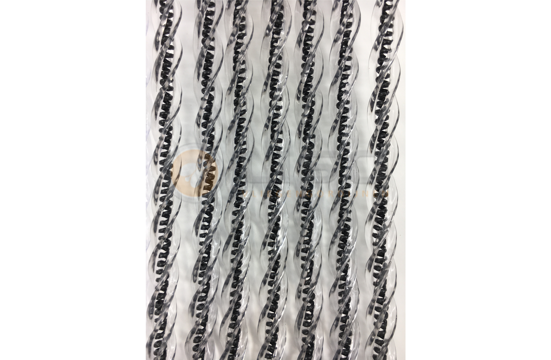 Vliegengordijn Helena / Manacor ® Kunststof Transparant / Zwart - Kant en Klaar 100x260 cm