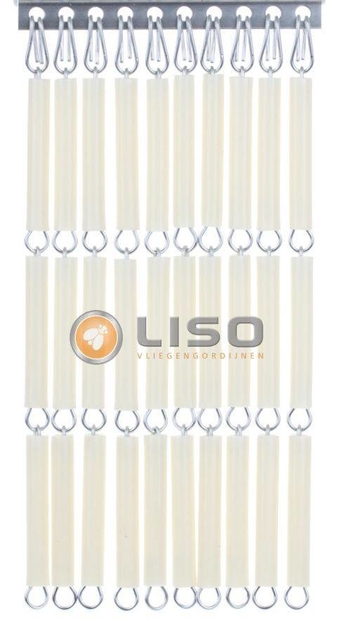 Vliegengordijn Liso Crème ✔ Op maat gemaakt - Prijs per m²