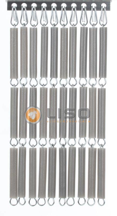 Vliegengordijn Liso Zilver Metallic ✔ Op maat gemaakt - Prijs per m²