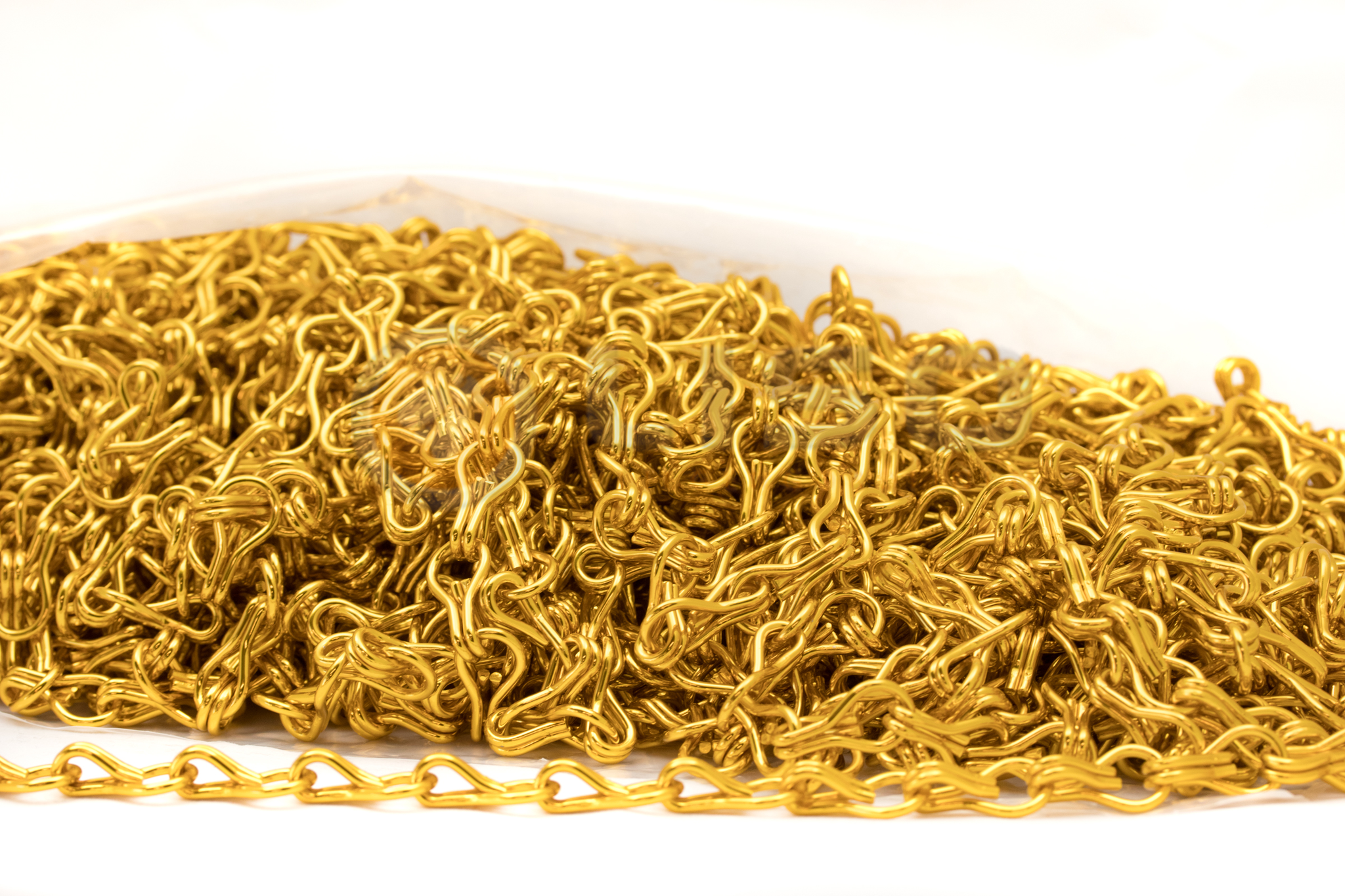 Zak á 50 meter Liso ® Kettinggordijn kleur Geel / Goud