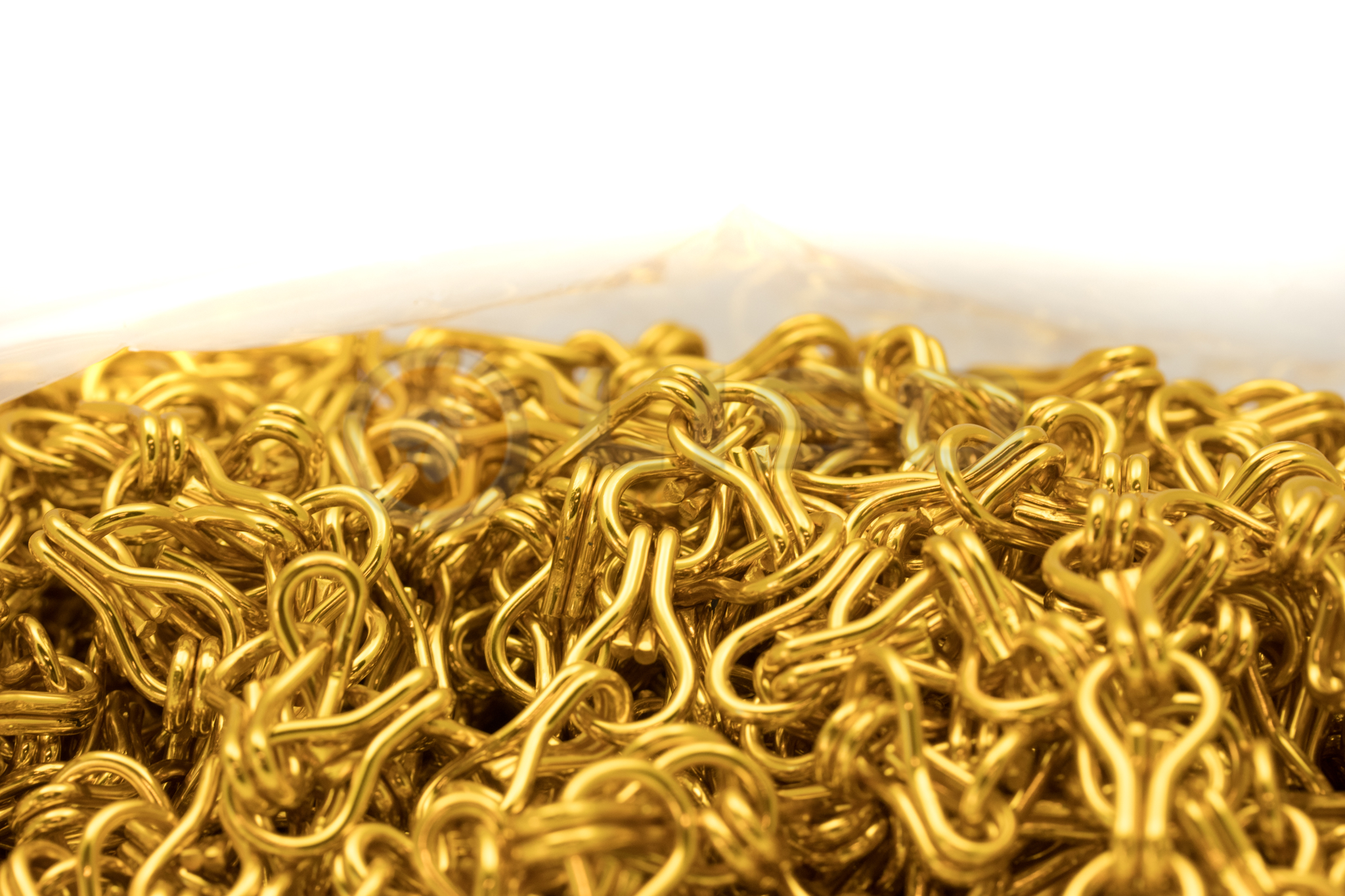 Zak á 50 meter Liso ® Kettinggordijn kleur Geel / Goud