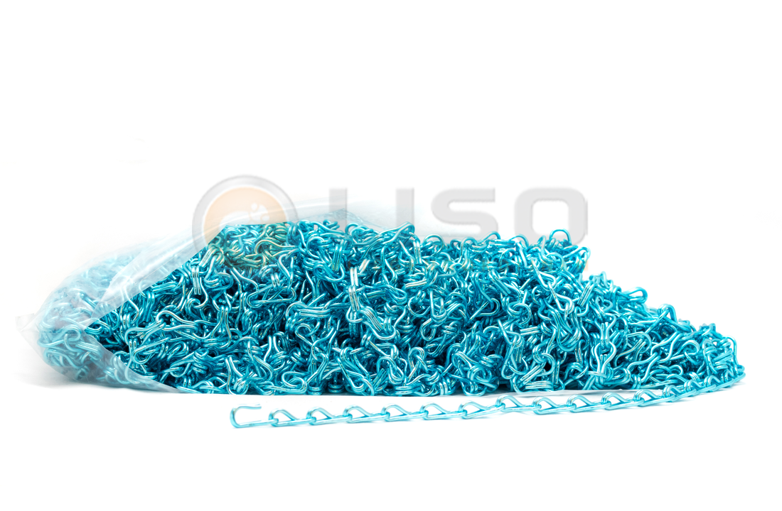 Zak á 50 meter Liso ® Kettinggordijn kleur Lichtblauw