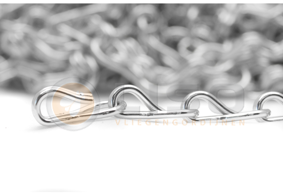 Liso ® Kettinggordijn kleur Zilver - per meter