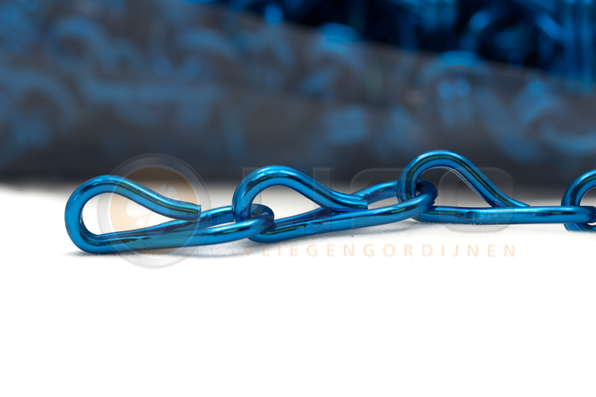 Liso ® Kettinggordijn kleur Donkerblauw - per meter