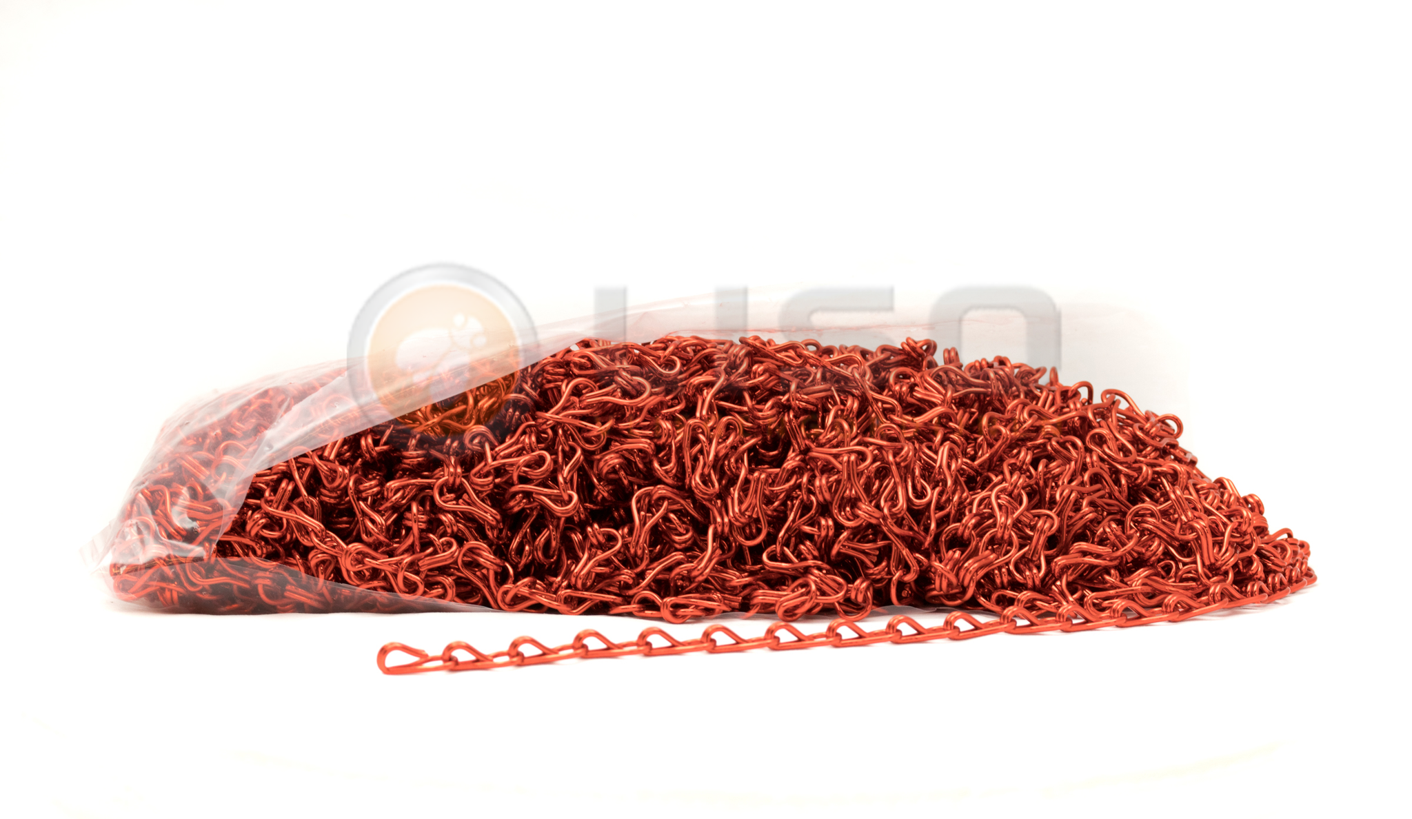 Liso ® Kettinggordijn kleur Rood - per meter