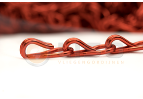 Liso ® Kettinggordijn kleur Rood - per meter