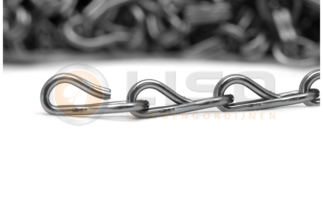 Liso ® Kettinggordijn kleur Antraciet/Grijs - per meter
