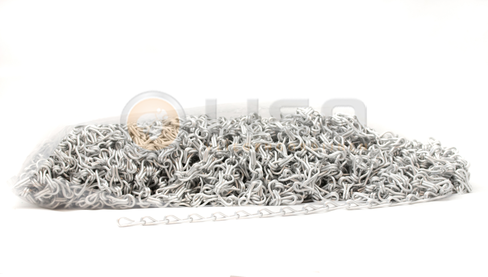 Liso ® Kettinggordijn kleur Zilver Satin  - per meter