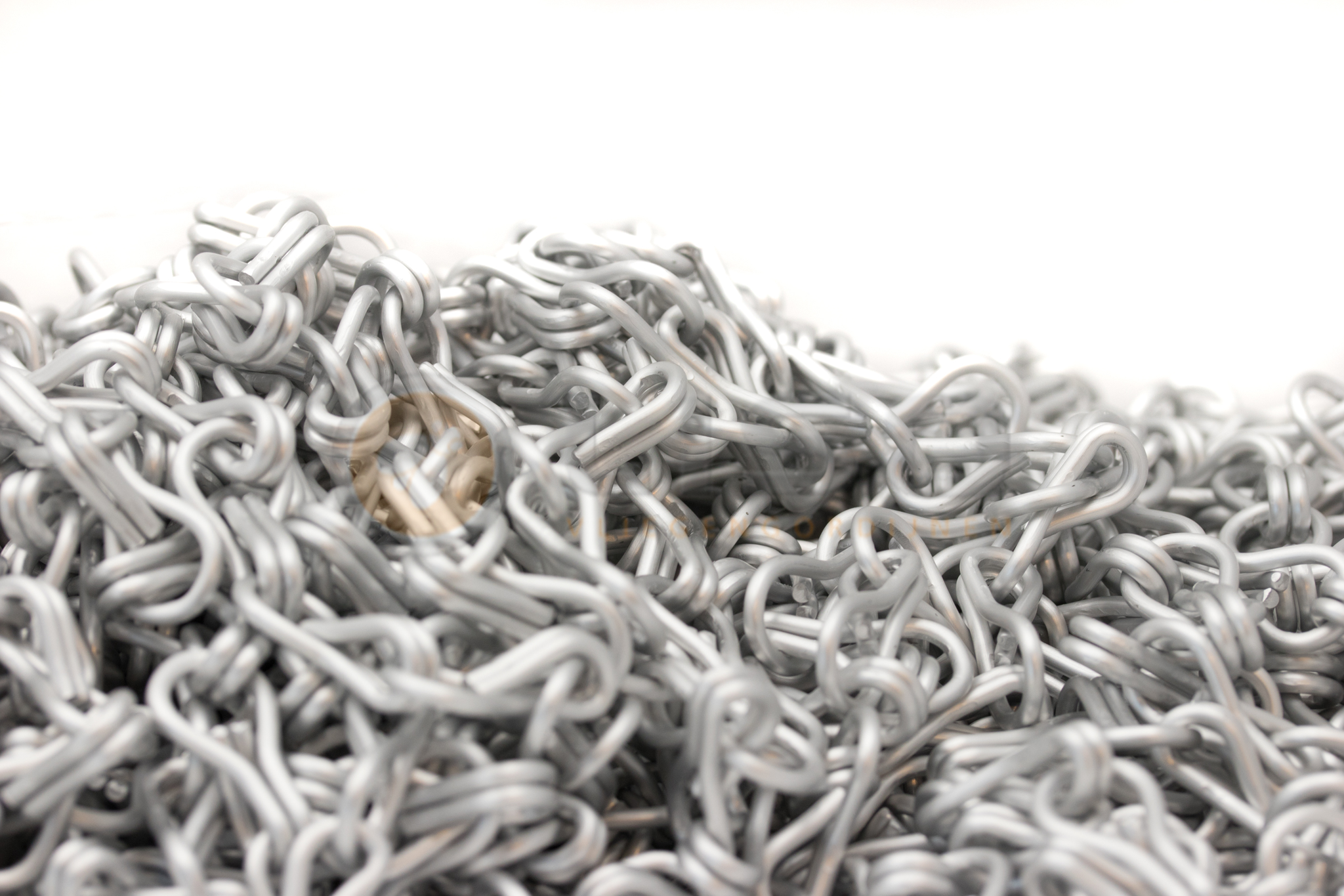 Liso ® Kettinggordijn kleur Zilver Satin  - per meter