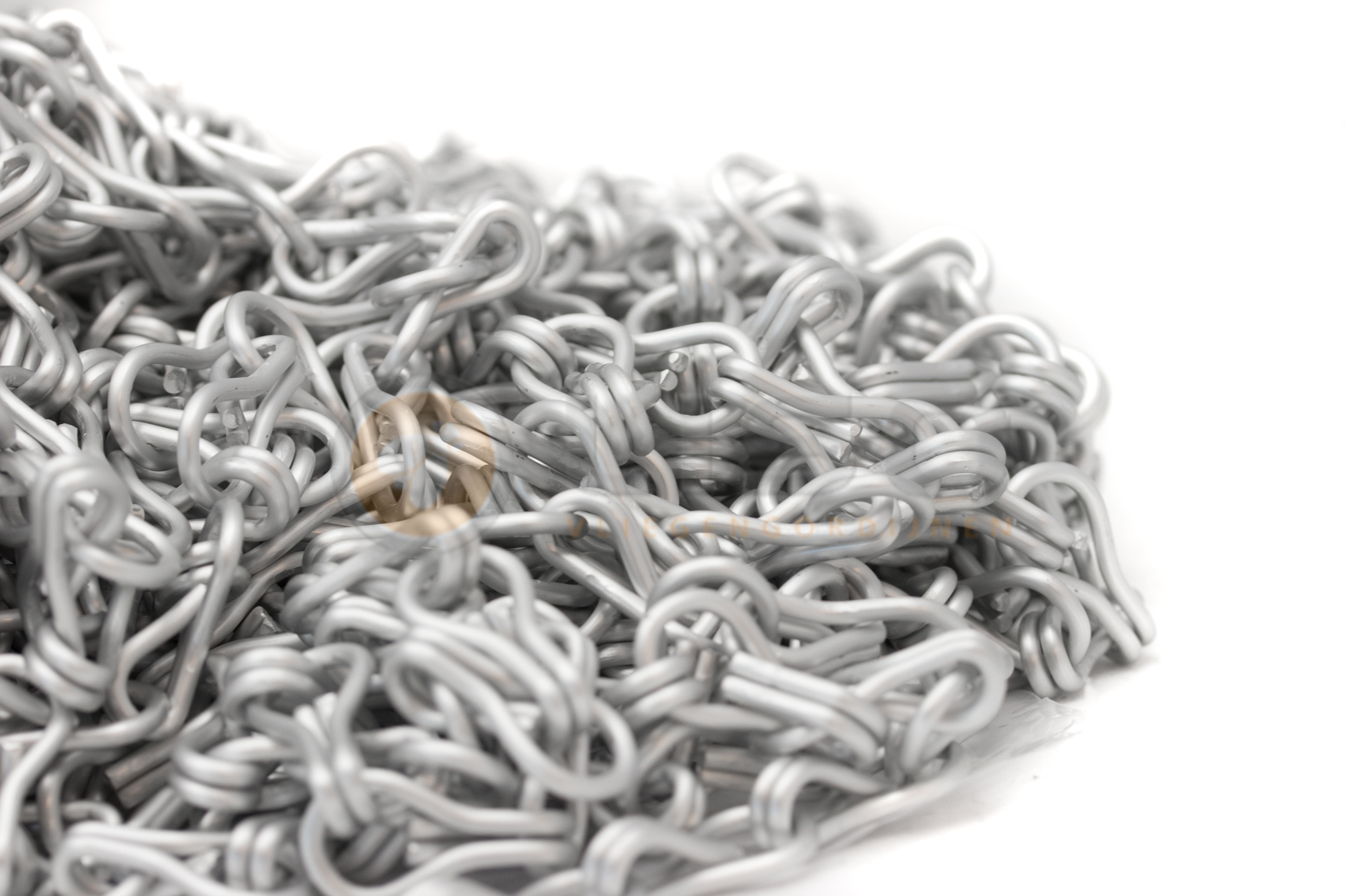 Liso ® Kettinggordijn kleur Zilver Satin  - per meter