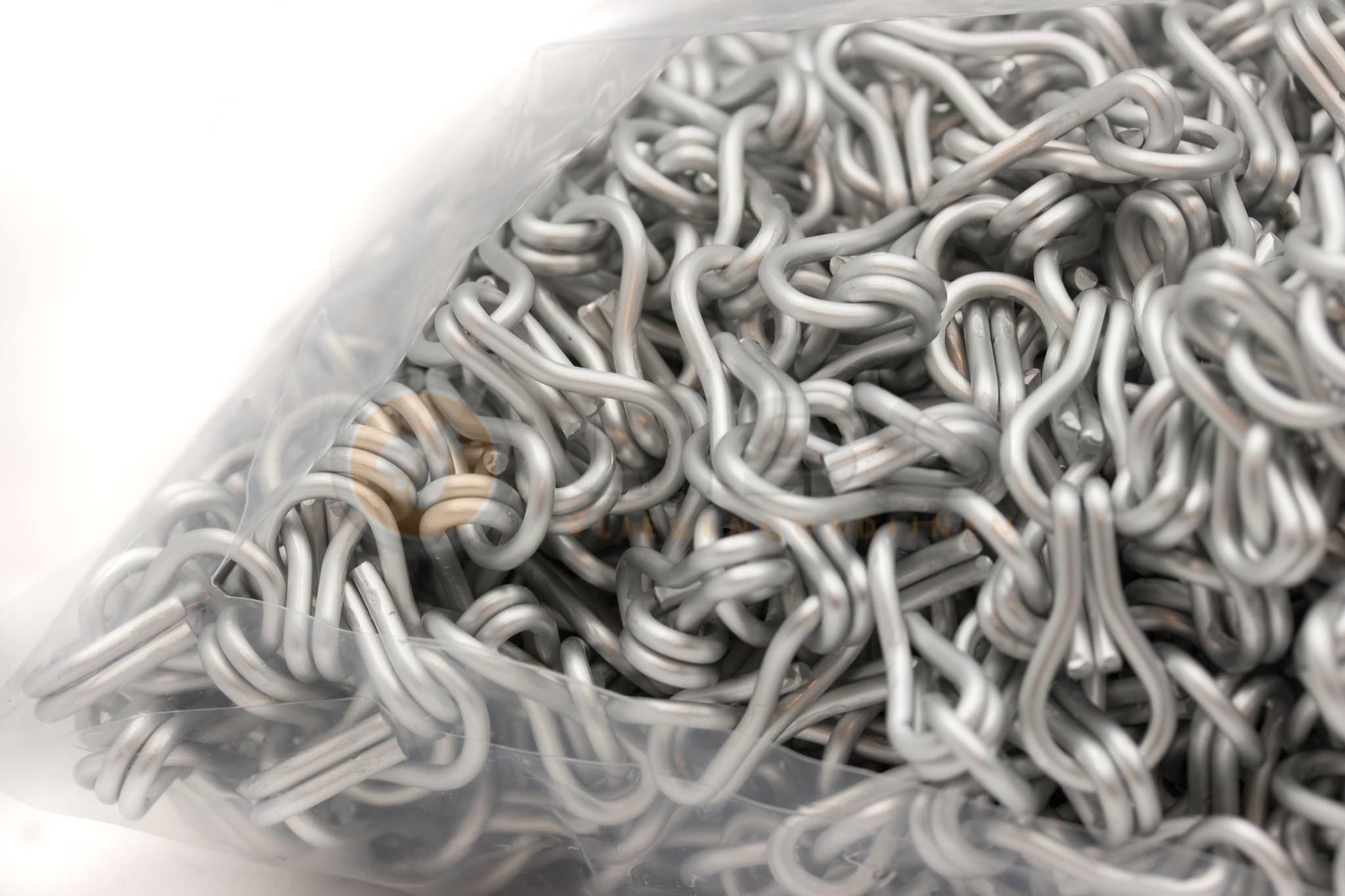 Liso ® Kettinggordijn kleur Zilver Satin  - per meter