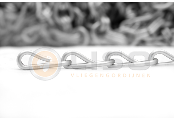 Liso ® Kettinggordijn kleur Zilver Satin  - per meter