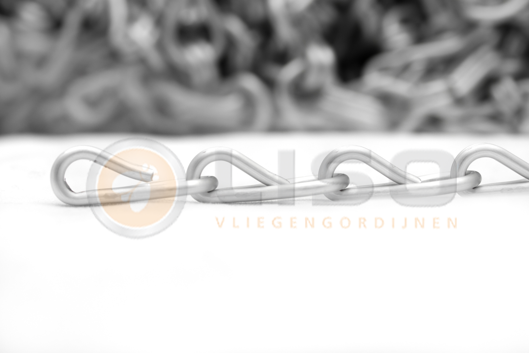 Liso ® Kettinggordijn kleur Zilver Satin  - per meter