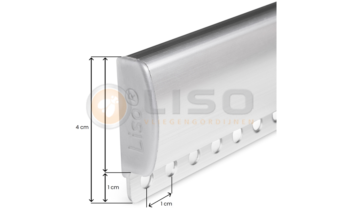 Vliegengordijn Liso Zilver Metallic ✔ Doe-het-zelf pakket - Prijs per m²