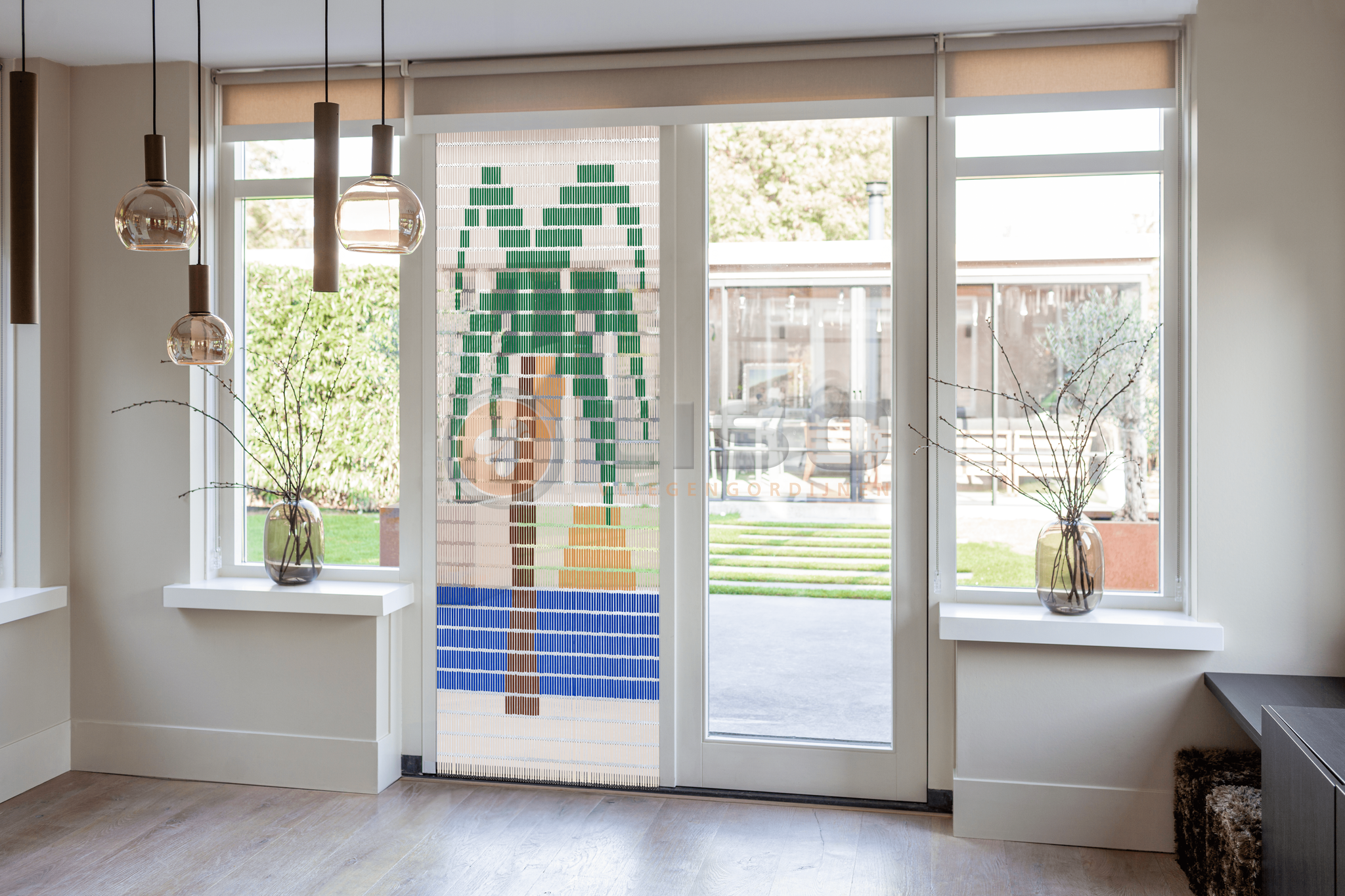 Vliegengordijn Liso met Palmboom ✔ Doe-het-zelf pakket - Prijs per m²