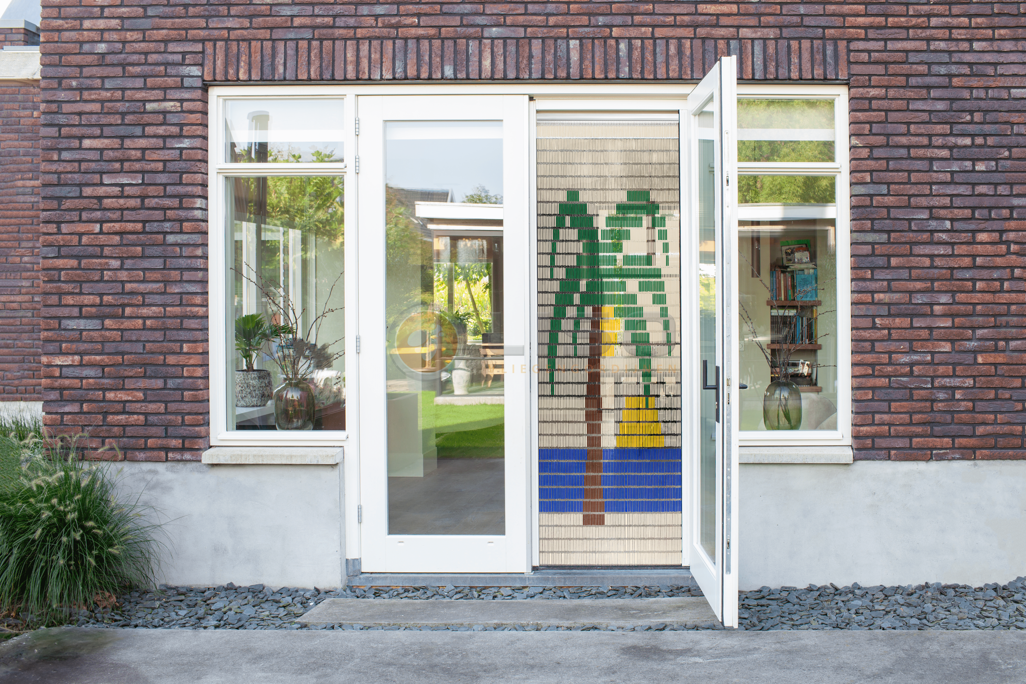 Vliegengordijn Liso met Palmboom ✔ Doe-het-zelf pakket - Prijs per m²