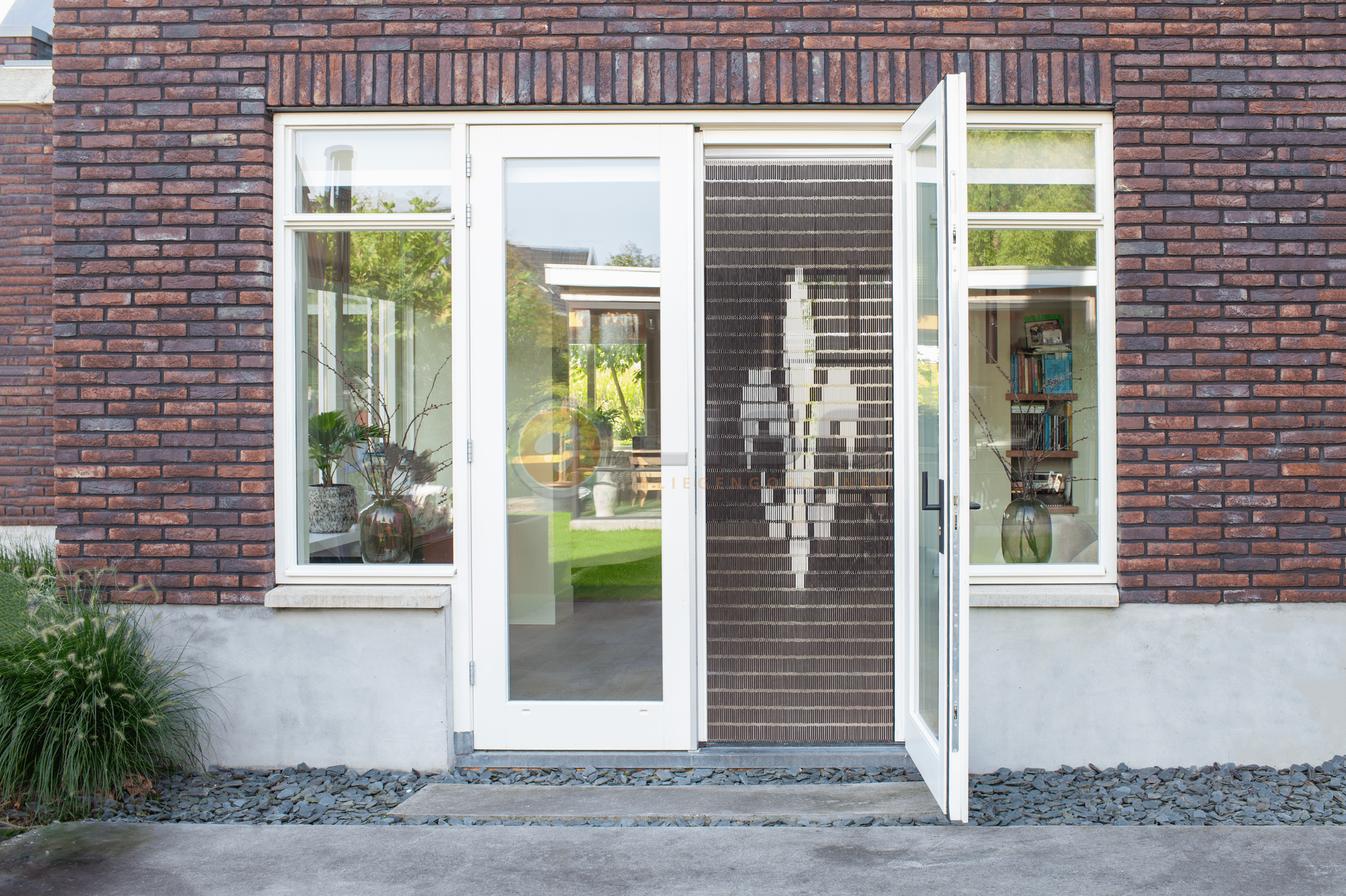 Vliegengordijn Liso met Franse Lelie ✔ Doe-het-zelf pakket - Prijs per m²