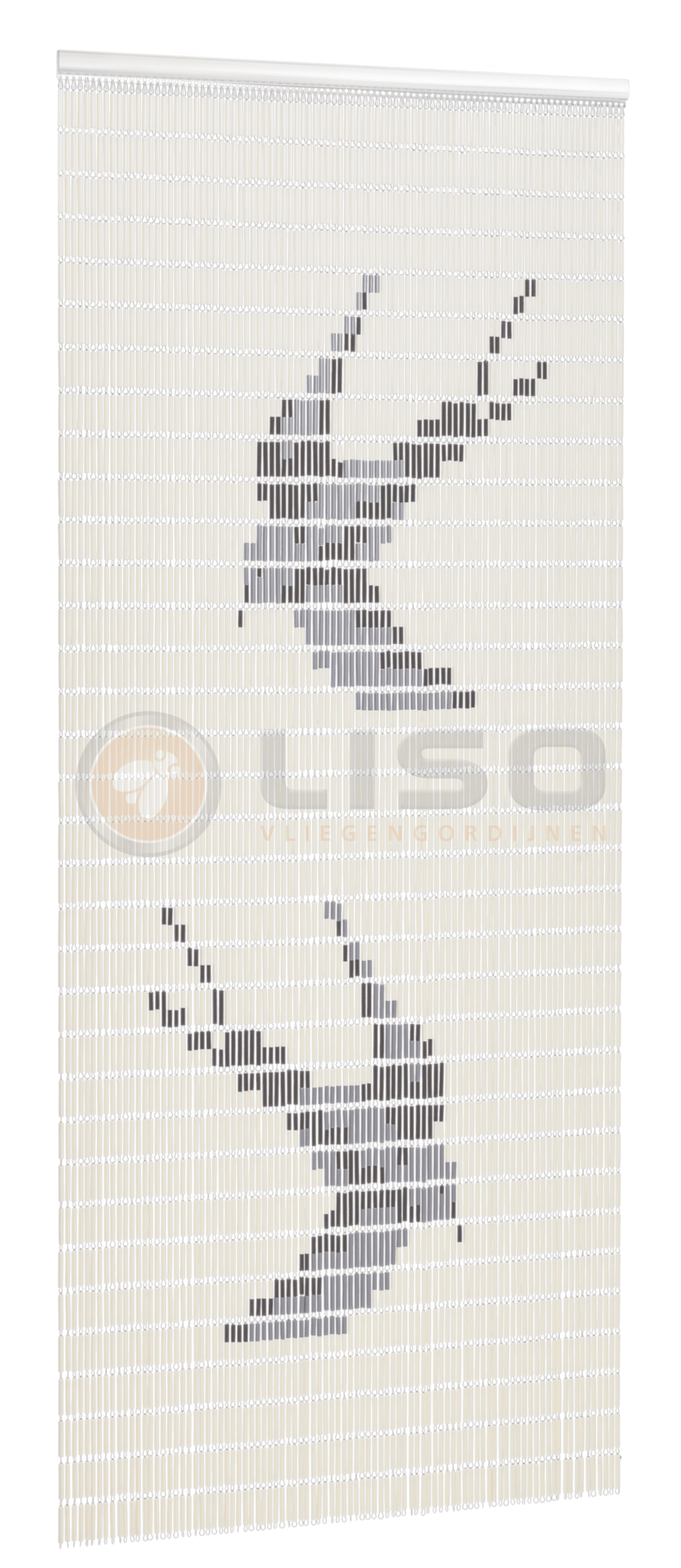 Vliegengordijn Liso met Zwaluwen ✔ Doe-het-zelf pakket - Prijs per m²