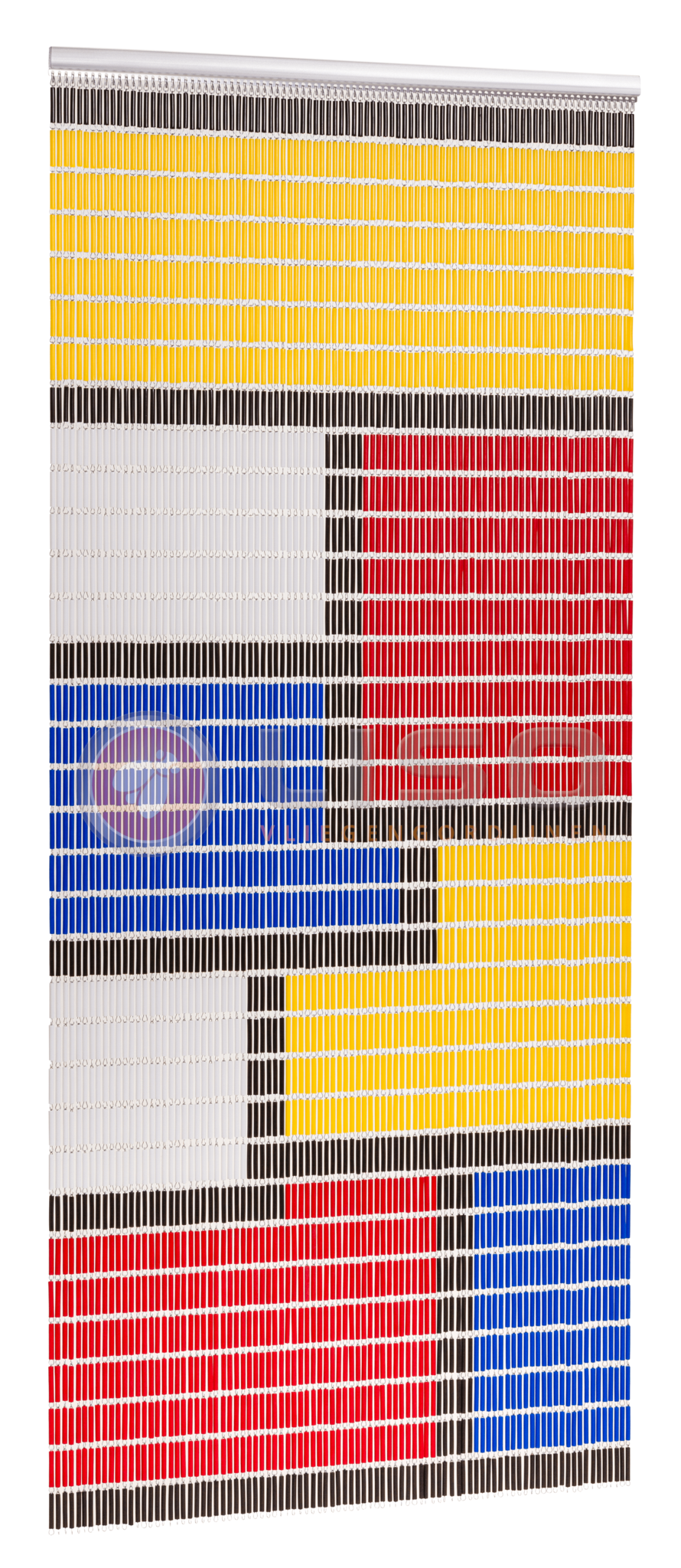 Vliegengordijn Liso met Gekleurde vlakken ✔ Doe-het-zelf pakket - Prijs per m²