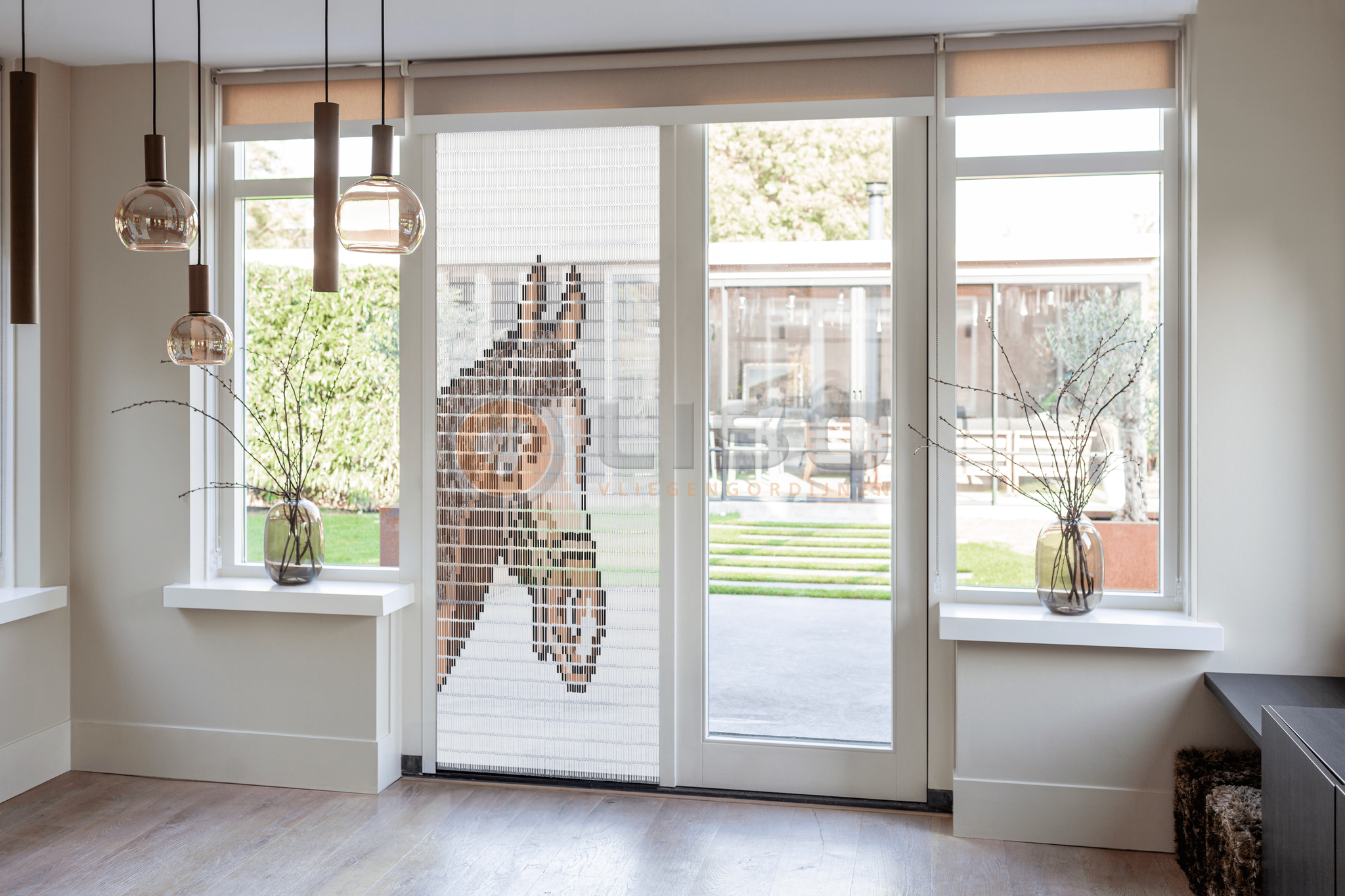 Vliegengordijn Liso met Paard met Halster ✔ Doe-het-zelf pakket - Prijs per m²