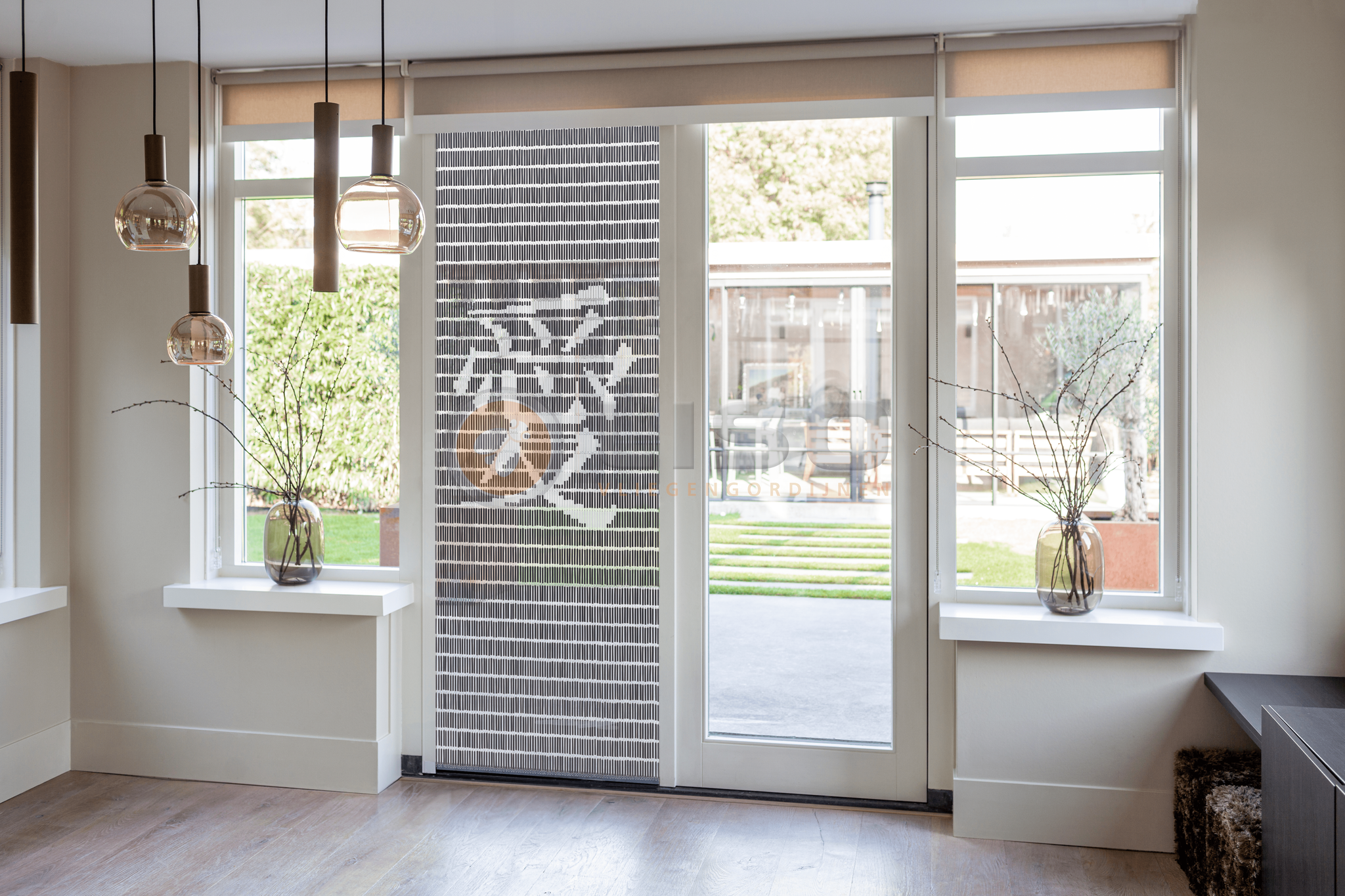 Vliegengordijn Liso met Chinees teken Liefde ✔ Doe-het-zelf pakket - Prijs per m²