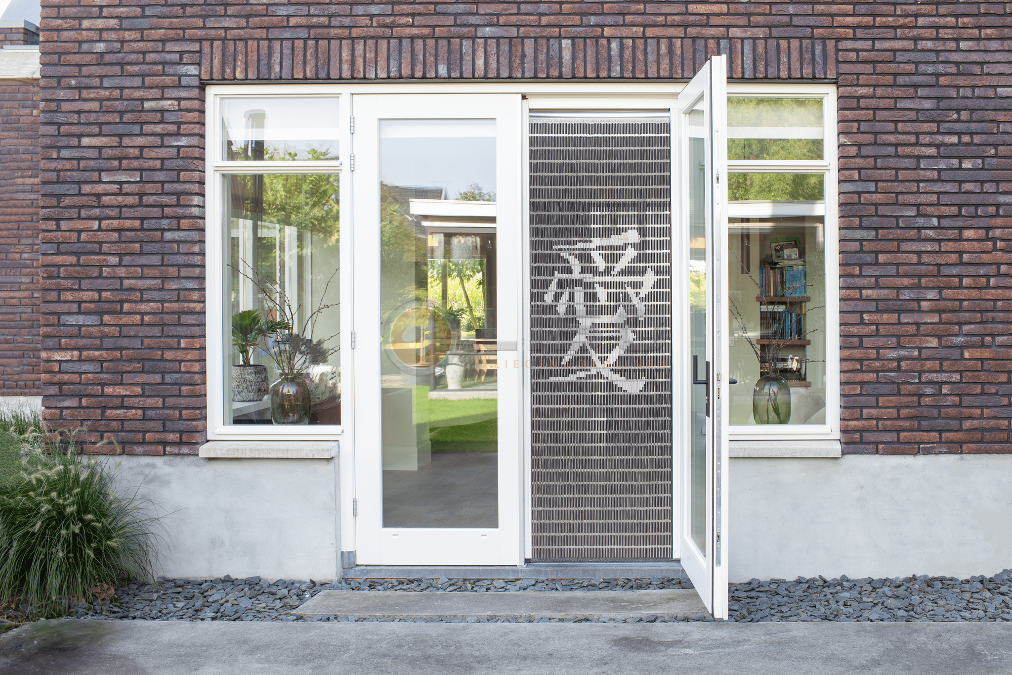 Vliegengordijn Liso met Chinees teken Liefde ✔ Doe-het-zelf pakket - Prijs per m²