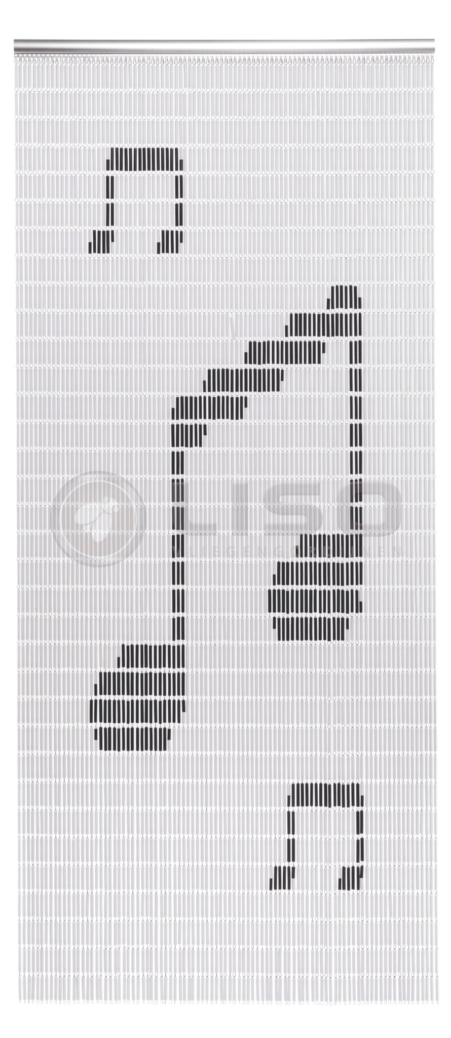 Vliegengordijn Liso met Notenbalk  ✔ Doe-het-zelf pakket - Prijs per m²