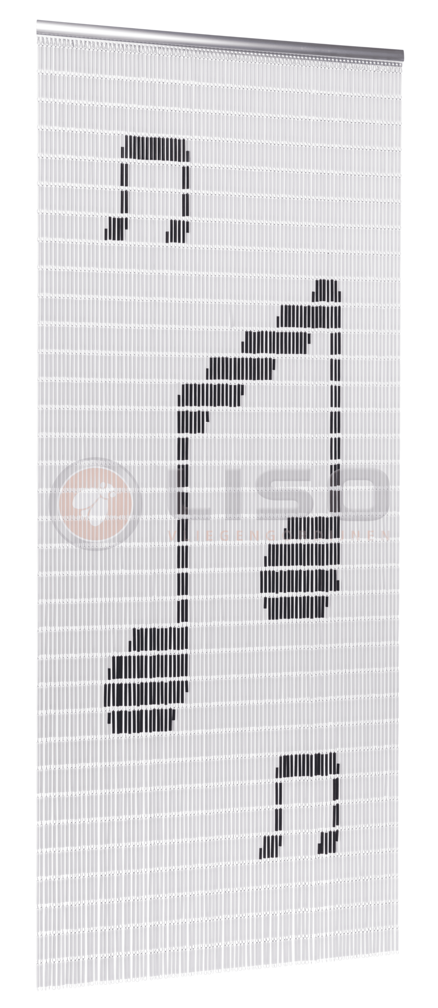 Vliegengordijn Liso met Notenbalk  ✔ Doe-het-zelf pakket - Prijs per m²