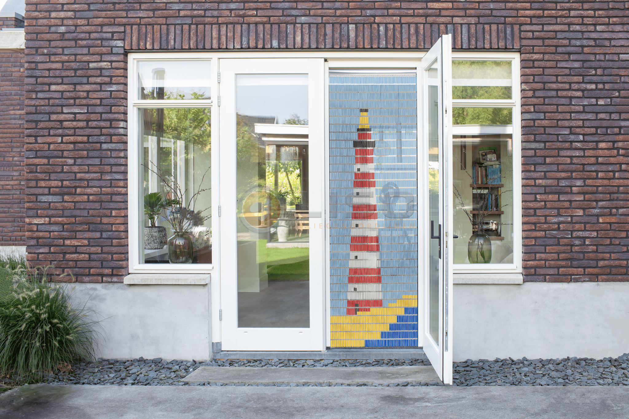 Vliegengordijn Liso met Vuurtoren ✔ Doe-het-zelf pakket - Prijs per m²