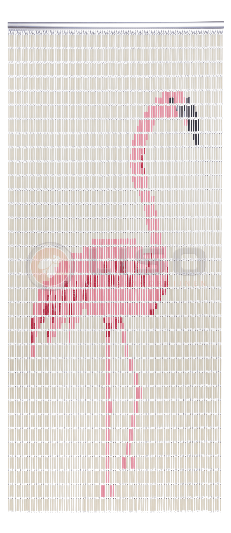 Vliegengordijn Liso met Flamingo ✔ Doe-het-zelf pakket - Prijs per m²