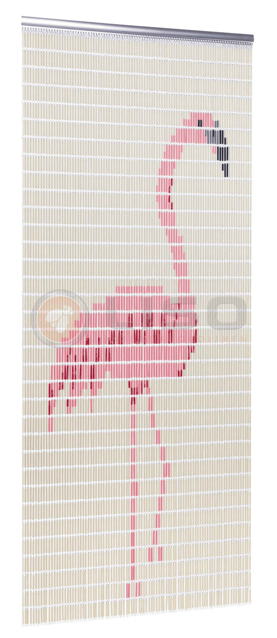 Vliegengordijn Liso met Flamingo ✔ Doe-het-zelf pakket - Prijs per m²