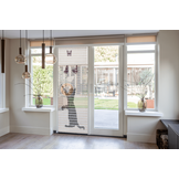 Vliegengordijn Liso met Kat met Vlinders  ✔ Doe-het-zelf pakket - Prijs per m²