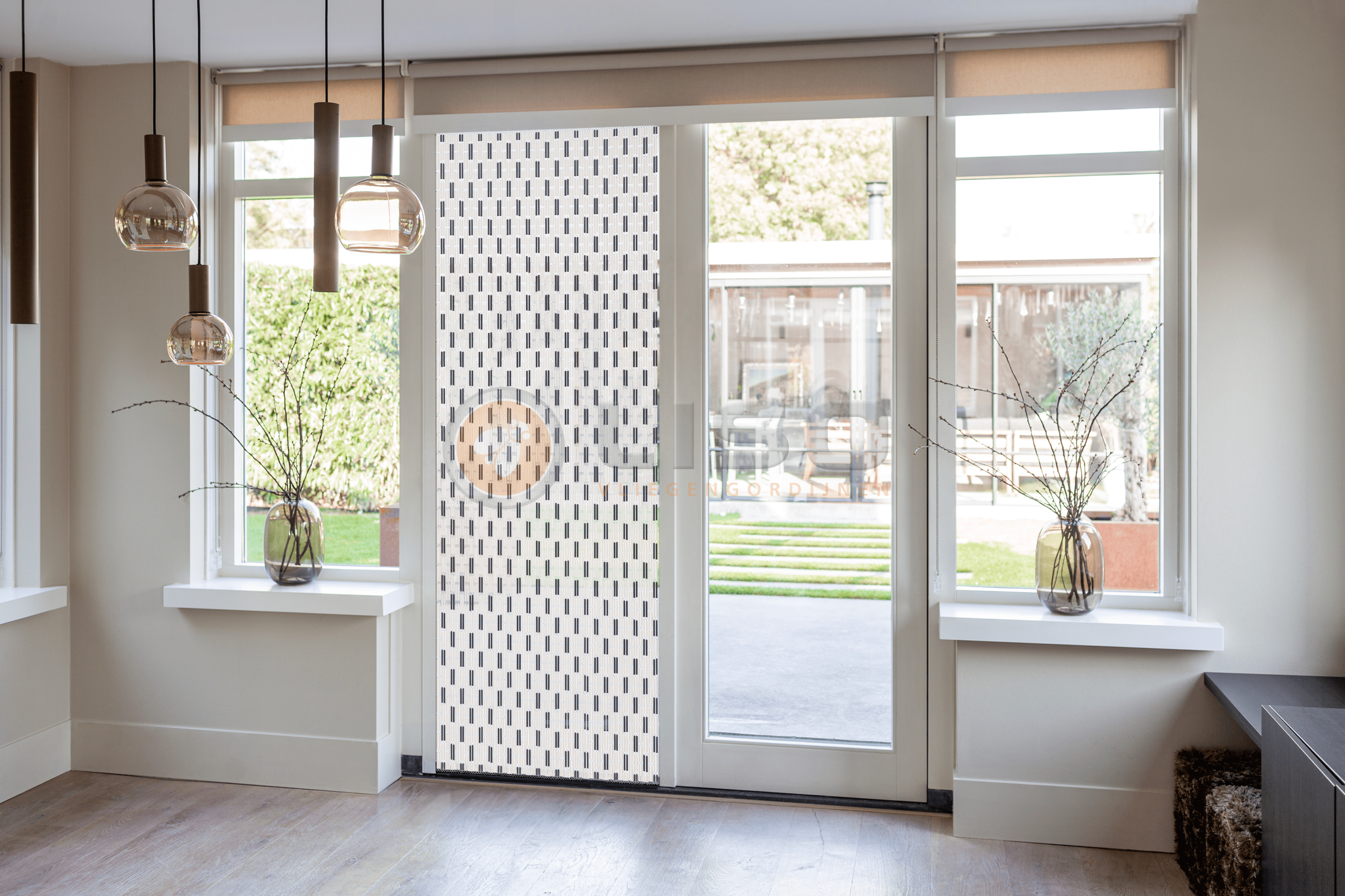 Vliegengordijn Liso met Plusjes ✔ Doe-het-zelf pakket - Prijs per m²