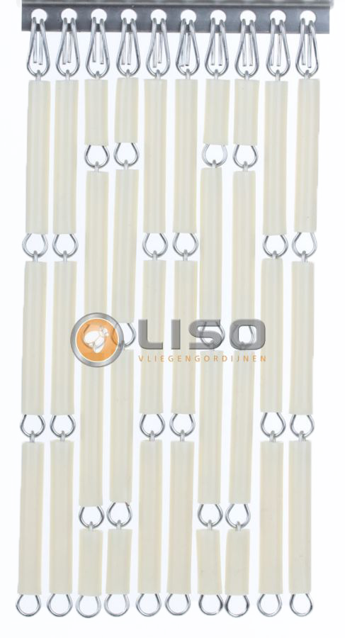 Vliegengordijn Liso met Plusjes ✔ Doe-het-zelf pakket - Prijs per m²