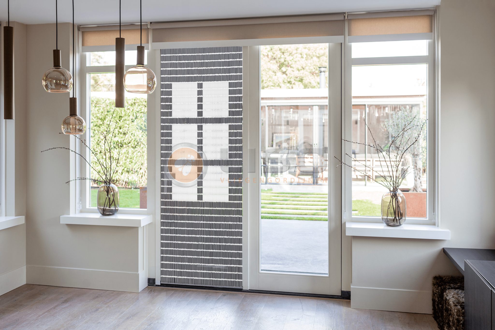 Vliegengordijn Liso met Deur ✔ Doe-het-zelf pakket - Prijs per m²